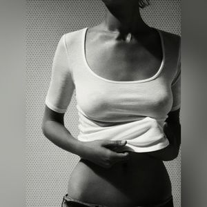 Zara soft short sleeve top